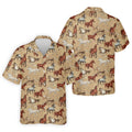 Wild Horse Seamless Pattern Golf Tops For Men, Hawaiian Golf Shirts, Long Sleeve Polo