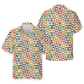 Chicken Rooster Colorful Checkered Golf Tops For Men, Gift For Chicken Lover, Golfing Apparel