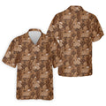 Snake Cactus Seamless Pattern Golf Tops For Men, Hawaiian Golf Shirts, Long Sleeve Polo