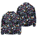 Funny Neon Cat Alien Mushroom Golf Tops For Men, Cute Golf Outfit, Polo Shirts For Men, Golfing Apparel