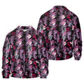 Purple And Black Tropical Golf Shirts, Golf Tops For Men, Polo Shirts For Men, Golfing Apparel
