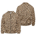 Brown Leopard Golf Tops For Men, Golf Gift For Men, Golf Shirts For Men, Golfing Apparel