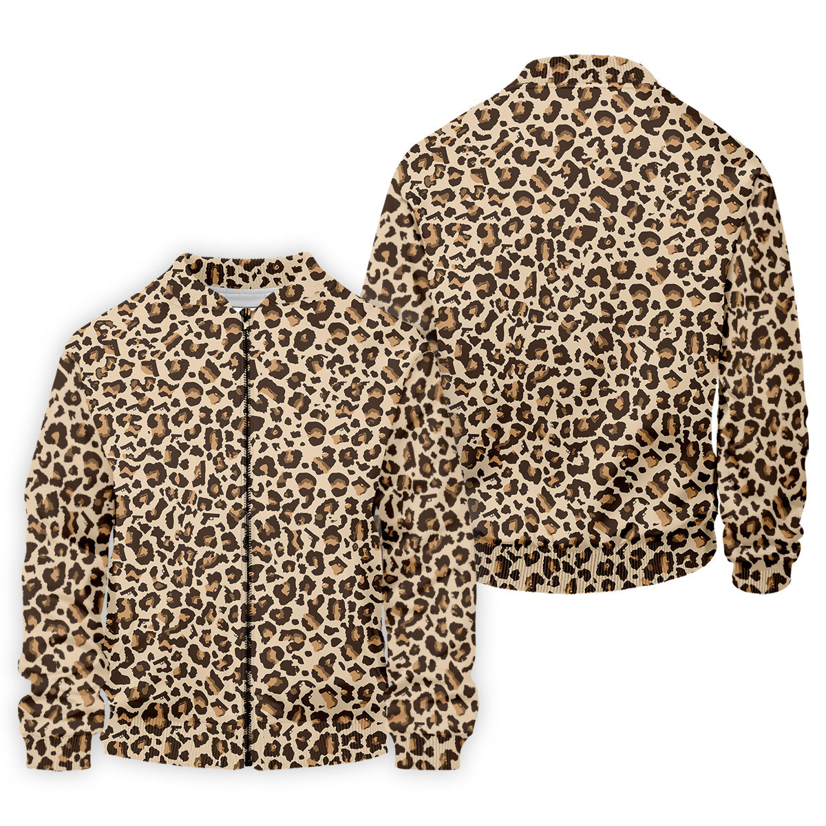 Brown Leopard Golf Tops For Men, Golf Gift For Men, Golf Shirts For Men, Golfing Apparel