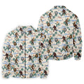 Funny Sasquatch Tropical Golf Shirts, Fun Men's Golf Polos, Hawaiian Golf Shirts, Golfing Apparel