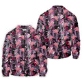 Tropical Flamingo Purple Golf Shirt, Golf Tops For Men, Polo Shirts For Men, Golfing Apparel