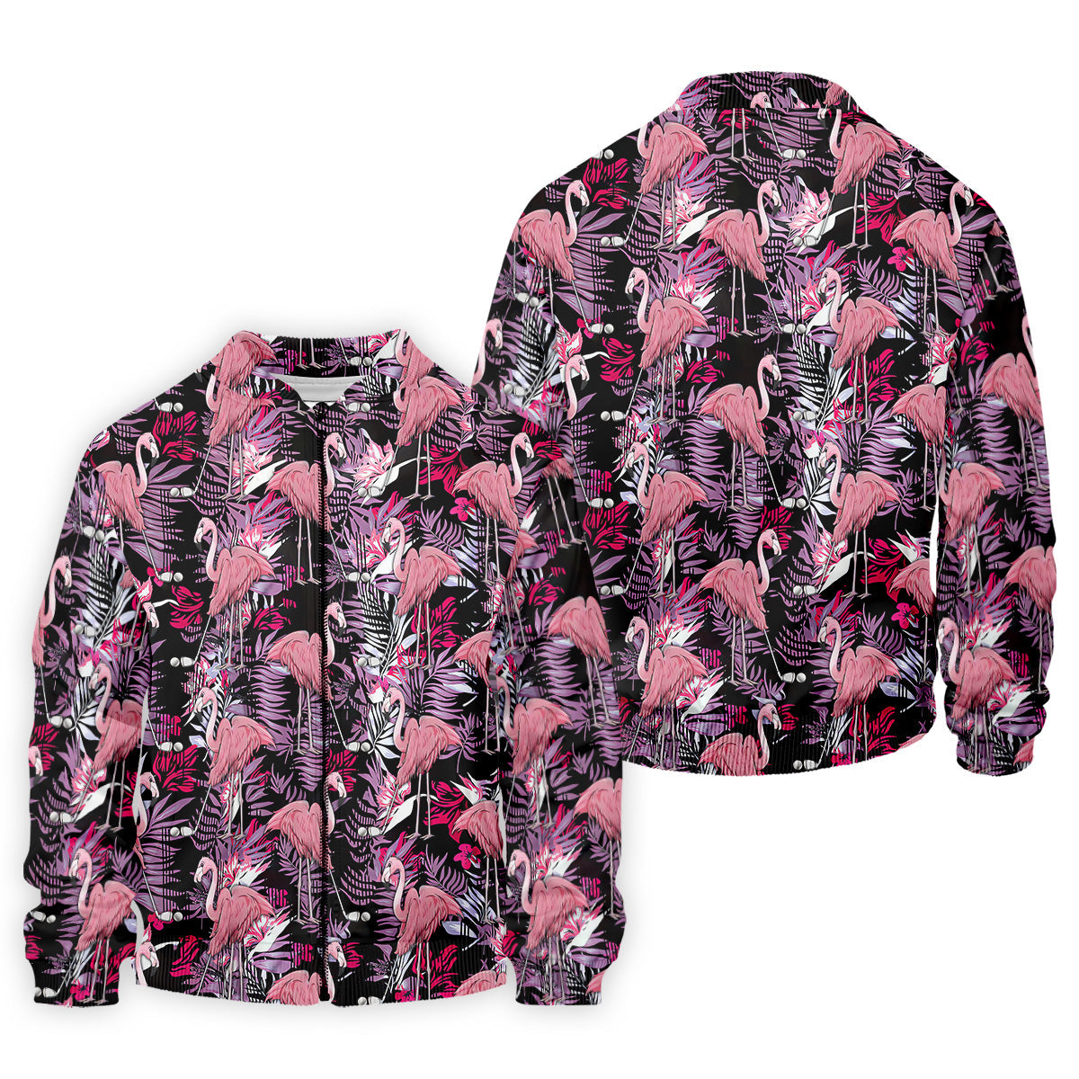 Tropical Flamingo Purple Golf Shirt, Golf Tops For Men, Polo Shirts For Men, Golfing Apparel