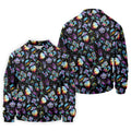Funny Neon Cat Alien Mushroom Golf Tops For Men, Polo Shirts For Men, Golfing Apparel