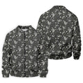 Dinosaur Golf Shirt, Funny Skeleton Patterned Golf Polos, Long Sleeve Golf Shirts, Men Golf Polo