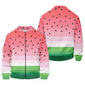 Watermelon Summer Mens Golf Polo Shirts, Pink Golf Shirt, Unique Gift For Golfer, Golfing Apparel
