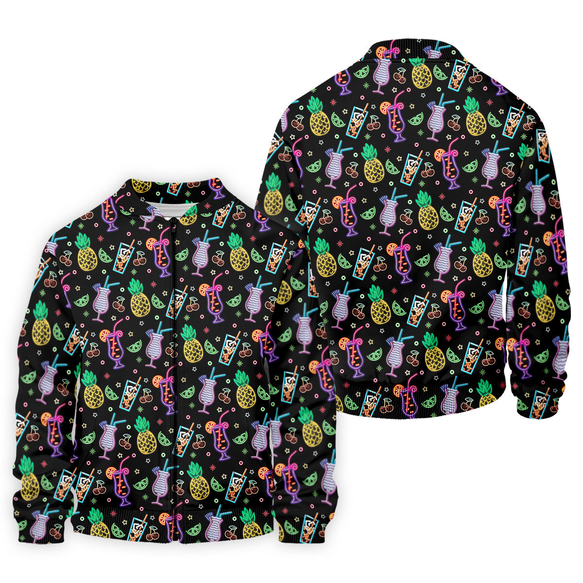 Pineapple Cocktail Tropical Golf Shirts, Hawaiian Golf Polo, Golf Gift For Men, Golf Shirts For Men