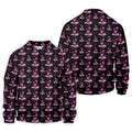 Flamingo Tropical Pink And Black Golf Tops For Men, Golf Gift For Men, Golf Shirts For Men