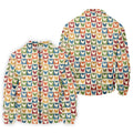 Chicken Rooster Colorful Checkered Golf Tops For Men, Gift For Chicken Lover, Golfing Apparel