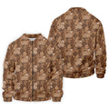 Snake Cactus Seamless Pattern Golf Tops For Men, Hawaiian Golf Shirts, Long Sleeve Polo