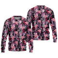 Tropical Flamingo Purple Golf Shirt, Golf Tops For Men, Polo Shirts For Men, Golfing Apparel