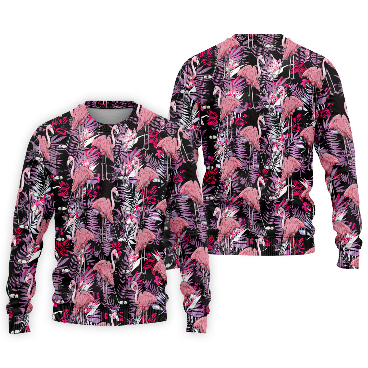 Tropical Flamingo Purple Golf Shirt, Golf Tops For Men, Polo Shirts For Men, Golfing Apparel