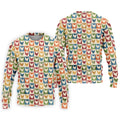 Chicken Rooster Colorful Checkered Golf Tops For Men, Gift For Chicken Lover, Golfing Apparel