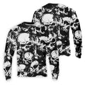 Skulls Splatter Black Grunge Mens Golf Polo Shirts, Cool Golf Gift, Golfing Apparel, Polo For Men