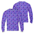SK8R CAT Patterned Golf Polos, Mens Funny Golf Shirts, Long Sleeve Golf Shirts, Men Golf Polo
