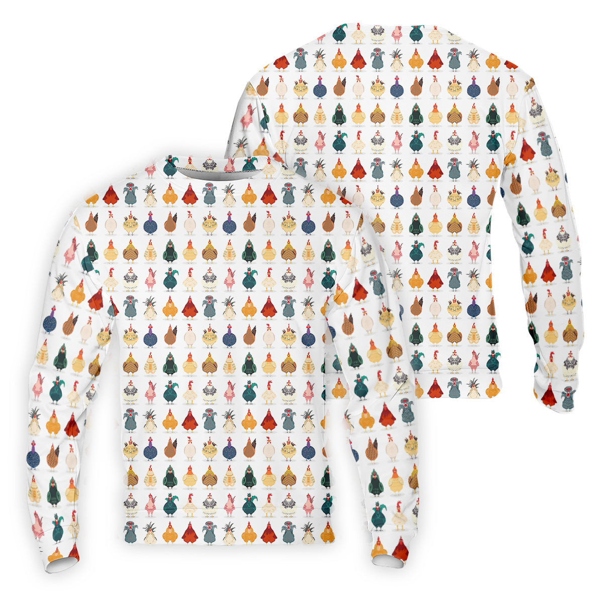 Whimsical Chicken Fun Golf Shirts For Men, Cute Golf Outfit, Polo Shirts For Men, Golfing Apparel