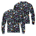 Funny Neon Cat Alien Mushroom Golf Tops For Men, Polo Shirts For Men, Golfing Apparel