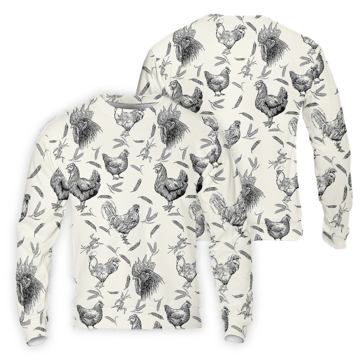 Chicken Rooster Golf Tops For Men, Gift For Chicken Lover, Fun Golf Shirts For Men, Polo Shirts For Men