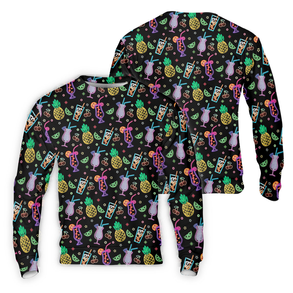 Pineapple Cocktail Tropical Golf Shirts, Hawaiian Golf Polo, Golf Gift For Men, Golf Shirts For Men