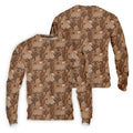 Snake Cactus Seamless Pattern Golf Tops For Men, Hawaiian Golf Shirts, Long Sleeve Polo