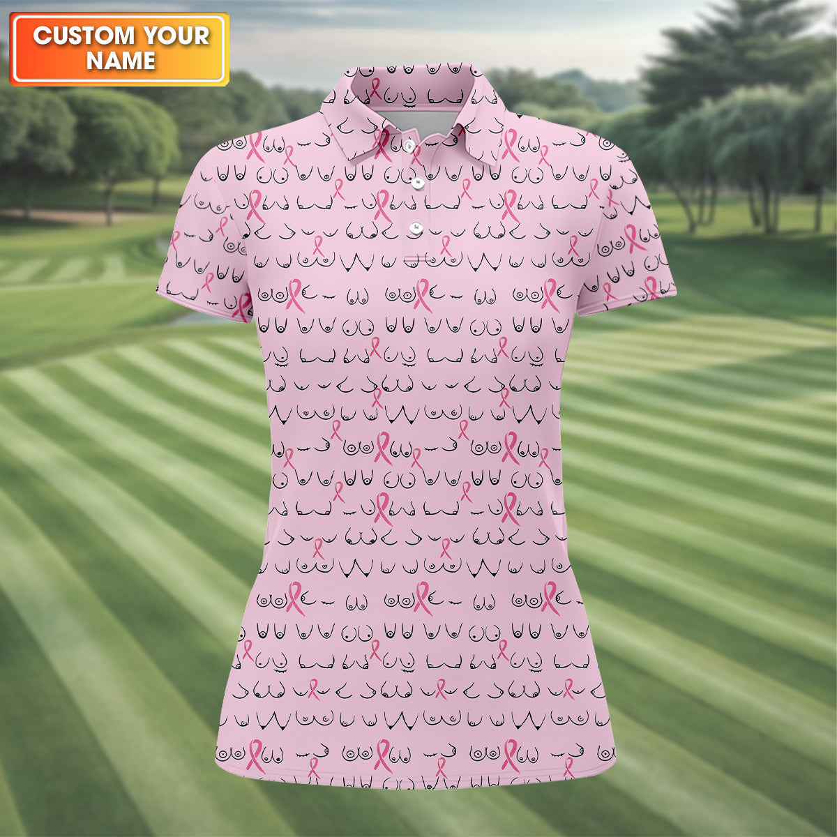 Breast Cancer Golf Shirt, Ladies Sleeveless Golf Shirts, Ladies Golf Shirts, Matching Golf Shirts