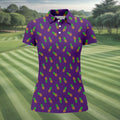 Pineapple Grenade Purple Golf Shirts, Cool Golf Gift, Ladies Golf Shirts, Golfing Apparel