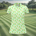 Pineapple Grenade Light Green Women Golf Top, Cool Golf Gift, Ladies Golf Shirts, Golfing Apparel