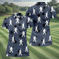 Funny Navy Bigfoot Golf Shirt, Golf Shirt For Women, Ladies Sleeveless Polo, Ladies Golf Shirts