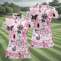 Breast Cancer Golf Shirt, Pink Cancer Awareness Shirt, Breast Cancer Golf Apparel, Ladies Golf Shirts