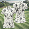 Chicken Rooster Women Golf Top, Gift For Chicken Lover, Ladies Golf Shirts, Women's Polo Shirt