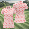 Pineapple Grenade Pink Women Golf Top, Cool Golf Gift, Ladies Golf Shirts, Golfing Apparel