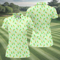 Pineapple Grenade Light Green Women Golf Top, Cool Golf Gift, Ladies Golf Shirts, Golfing Apparel