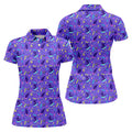 SK8R CAT Patterned Golf Polos, Fun Womens Golf Shirts, Ladies Sleeveless Golf Shirts, Ladies Golf Shirts