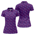 Pineapple Grenade Purple Women Golf Top, Cool Golf Gift, Ladies Golf Shirts, Golfing Apparel