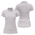 Middle Finger Breast Cancer Golf Shirt, Ladies Golf Polo Tops, Funny Women Golf Shirt, Ladies Golf Shirts