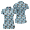Bigfoot Silhouette Pattern Fun Womens Golf Shirts, Womens Sleeveless Polo, Ladies Golf Shirts