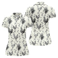 Chicken Rooster Women Golf Top, Gift For Chicken Lover, Ladies Golf Shirts, Women's Polo Shirt