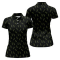 Pineapple Grenade Black Moss Green Women Golf Top, Cool Golf Gift, Ladies Golf Shirts