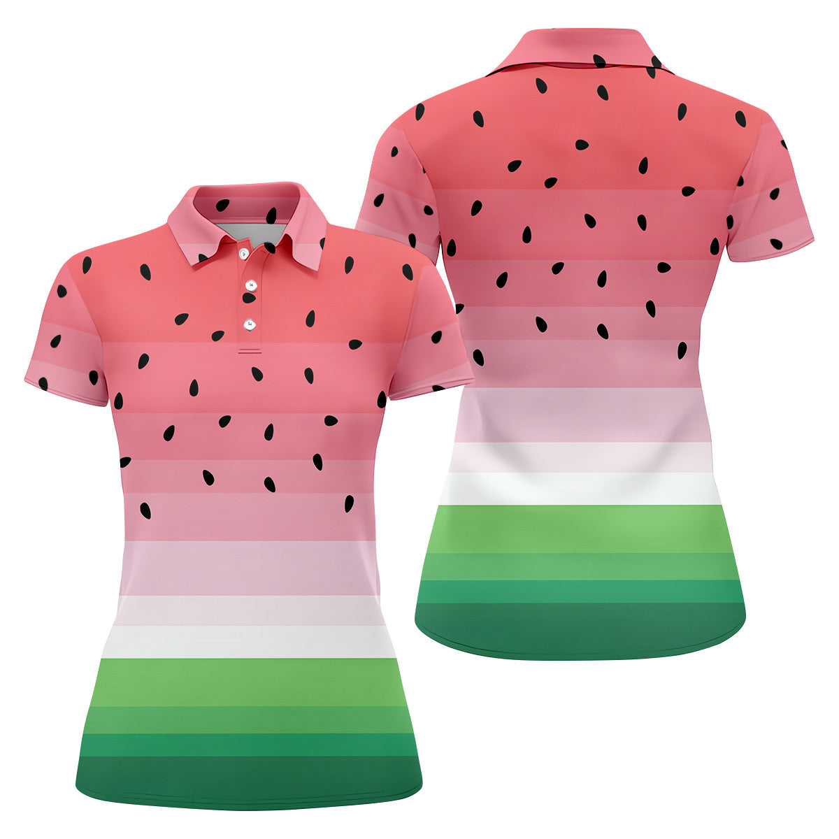 Watermelon Summer Funny Golf Shirt, Couple Golf Shirt, Matching Golf Shirt, His And Hers Golf Shirts