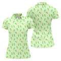 Pineapple Grenade Light Green Women Golf Top, Cool Golf Gift, Ladies Golf Shirts, Golfing Apparel