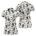 Funny Sasquatch Tropical Golf Shirts, Ladies Golf Shirts, Golfing Apparel, Women's Polo Shirt