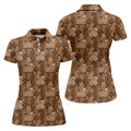 Snake Cactus Seamless Pattern Women Golf Top, Golf Shirt For Women, Patterned Golf Shirts