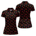 Pineapple Grenade Black And Red Women Golf Top, Cool Golf Gift, Ladies Golf Shirts