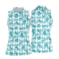 Ovarian Cancer Survivor Teal Ribbon Womens Golf Shirts, Ladies Golf Polos, Golfing Apparel