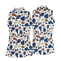 Cow Print Pattern Golf Polo Shirt, Fun Women's Golf Shirts, Ladies Golf Polos, Golfing Apparel