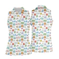 Fun Pattern Colorful Golf Shirt, Funny Women's Golf Outfits, Ladies Golf Polos, Golfing Apparel