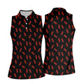 Pineapple Grenade Black And Red Women Golf Top, Cool Golf Gift, Ladies Golf Shirts